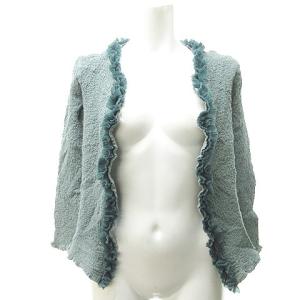 カリフラワーカーディガン ブルー