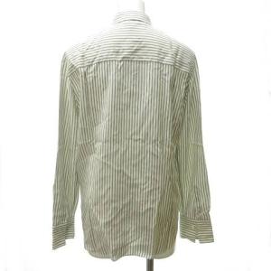 BRUNELLO CUCINELLI イタリア製 シャツ ブラウス シルク ビジュー ストライプ ベージュ ホワイト S 0130 STK