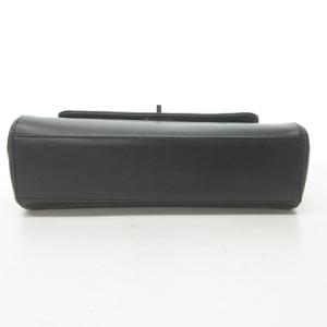 CHANEL アーカイブ プリーツ フラップ ショルダーバッグ ダブルチェーン ブラック