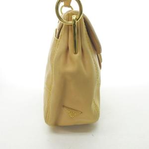 PRADA BR4643 ショルダーバッグ ヌメ革 フラップ ベージュ