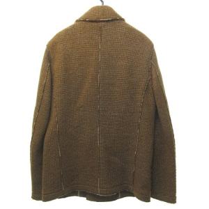 HUGO BOSS Pコート ニット アウトシーム メランジ調 ブラウン 48 アウター ECR14 0211