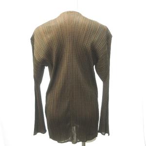 PLEATS PLEASE ISSEY MIYAKE セットアップ パンツ シャツジャケット プリーツ チェック 3 ブラウン