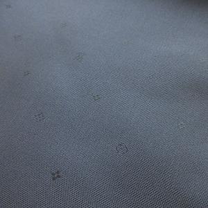 プチスカーフ LVロゴ 刺繍 イタリア製 総柄 シルク ネイビー 