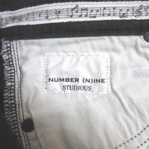 NUMBER (N)INE × LEE STUDIOUS 別注 スキニー デニム パンツ ストレッチ 黒 ブラック S コットン X