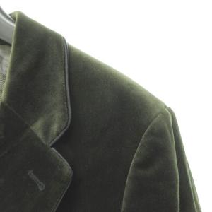 ARMANI COLLEZIONI ベロア テーラード ジャケット ブレザー  52 オリーブ