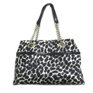 kate spade new york チェーン トートバッグ 総柄 リボン ブラック