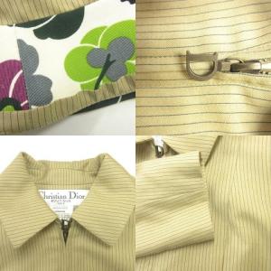 Christian Dior BOUTIQUE セットアップ 3点セット ジャケット スカート フラワー ストライプ ベージュ