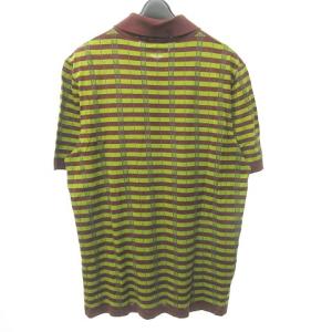 HERMES ポロシャツ ボーダー M 赤緑