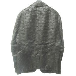 EMPORIO ARMANI EMILE LINE  黒タグ 3B テーラード ジャケット ブレザー プリーツ加工 総裏地 イタリア製 カーキ 50 アウター