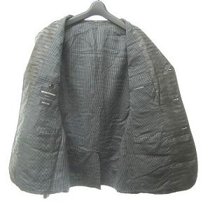 EMPORIO ARMANI EMILE LINE  黒タグ 3B テーラード ジャケット ブレザー プリーツ加工 総裏地 イタリア製 カーキ 50 アウター