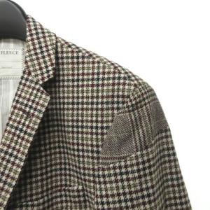 BLACK FLEECE BY Brooks Brothers テーラードジャケット 3B段返り 本切羽 チェック切替 M位 ボルドー系