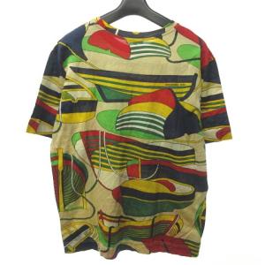 HERMES ヴィンテージ Tシャツ カットソー 半袖 総柄 マルチカラー