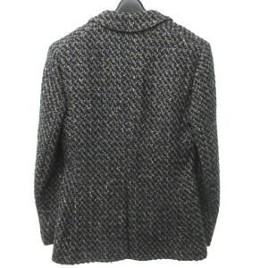 Loro Piana カシミア ツイード テーラードジャケット ブレザー シングル 3B 段返り 38 紺