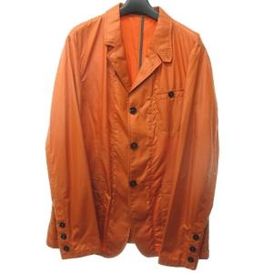 黒タグ EMILE LINE 3B テーラード ジャケット ストライプ イタリア製 50 オレンジ