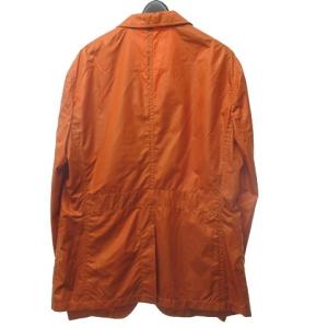 EMPORIO ARMANI 黒タグ EMILE LINE 3B テーラード ジャケット ストライプ イタリア製 50 オレンジ