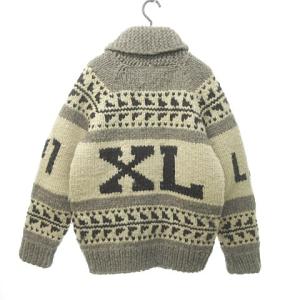 KANATA X-LARGE別注 カウチンセーター カーディガン ジャケット ハンドメイド M ベージュ