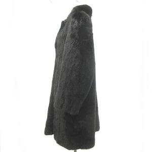 SAGA MINK 銀SAGA ミンクファー コート ロング丈 ボタン リアルファー 毛皮 茶 ブラウン 11号 アウター ECR15 0321