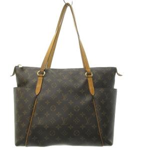 LOUIS VUITTON M41015 モノグラム トータリー MM  トートバッグ 総柄 PVC キャンバス ブラウン