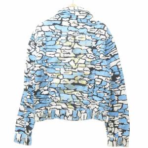 EVISU 石垣迷彩 Lot 1557 トラッカー ジャケット 3rd型 バックプリント カモ柄 コットン ブルー 38