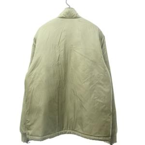 STUSSY タグ付き Thermolite リバーシブル ジャケット キルティング 中綿 ドット ロゴ プリント ナイロン カーキ L