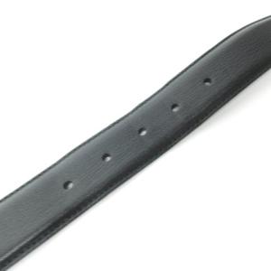 Ermenegildo Zegna レザー ベルト ハトメ シルバー金具 ブラック