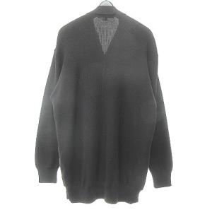 Salvatore Ferragamo ニットブルゾン ヌバック レザー切替 XL 茶
