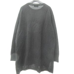 S’YTE ヨウジヤマモト ニット セーター 長袖 ロング丈 クルーネック カットオフ ウール混 ブラック 3