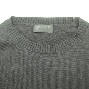 S’YTE ヨウジヤマモト ニット セーター 長袖 ロング丈 クルーネック カットオフ ウール混 ブラック 3