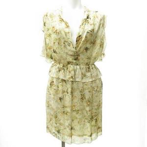 Chloe フラワープリント セットアップ 34 ベージュ系 