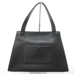 CELINE 0516 STK エッジ ワンハンドルバッグ ハラコ レザー バイカラー ブラック ブルー