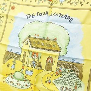 プチカレ RETOUR A LA TERRE 故郷に帰る スカーフ シルク ベージュ