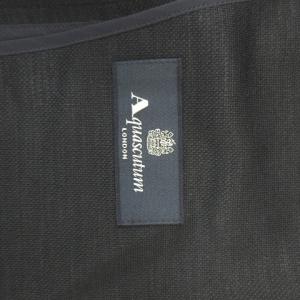 Aquascutum 近年 リネン テーラード ジャケット 日本製 10 ネイビー