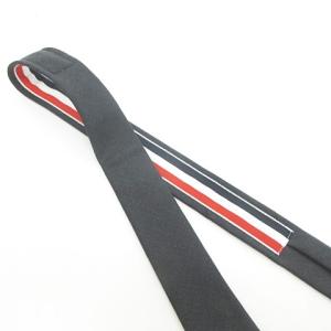 THOM BROWNE 美品 ネクタイ ナロータイ ウール イタリア製 トリコロール グレー 0521
