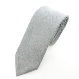 THOM BROWNE 美品 ネクタイ ナロータイ ウール イタリア製 トリコロール ライトグレー