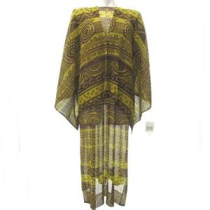 18AW メッシュプリーツ ワンピース ジャケット セット エスニック プリント 3 黄