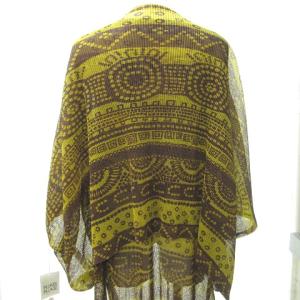 PLEATS PLEASE ISSEY MIYAKE 18AW メッシュプリーツ ワンピース ジャケット セット エスニック プリント 3 黄