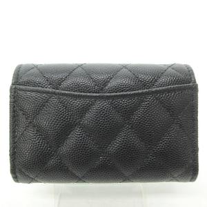 CHANEL 21年 ココマーク マトラッセ 4連 キーケース キャビアスキン 黒