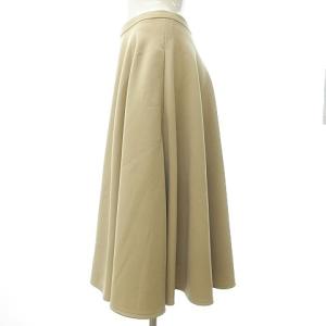 René basic タグ付き サーキュラー スカート 膝丈 フレア ストレッチ ベージュ 36