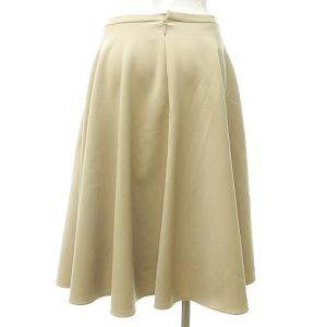 René basic タグ付き サーキュラー スカート 膝丈 フレア ストレッチ ベージュ 36