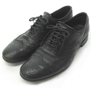レザーシューズ ウィングチップ 7 黒