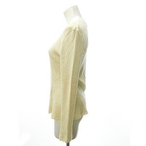 Christian Dior BOUTIQUE アンサンブルニット カーディガン 銀ボタン フリル ウール オフホワイト