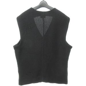 GIORGIO ARMANI ベスト ジップアップ モヘヤ混 54 ブラック