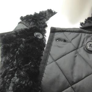 MACKINTOSH キルティングコート フード コート ジャケット 中綿 裏地ボア 44 黒