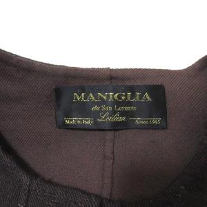 Leilian MANIGLIA  コート 13＋ ノーカラー LANERIE PIERO TONELLA ブラウン