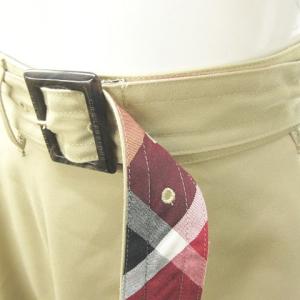 BLUE LABEL CRESTBRIDGE 19AW ベルト付き フレア スカート ひざ下丈 ロング丈 クレストブリッジチェック 36 ベージュ