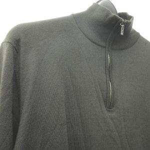 Loro Piana ハーフジップ ニット セーター ウール 46 ダークグレー