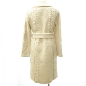 TORY BURCH アランニット ステンカラー コート ジャケット 総柄 XS ベージュ