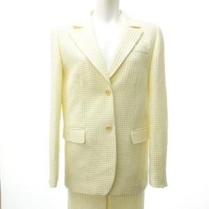 BALLY ワッフル地 セットアップ スカート テーラード ジャケット ブレザー 42 アイボリー