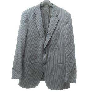 ARMANI COLLEZIONI T LINE シングルスーツ ジャケット スラックス ストライプ グレー ECR16 0618