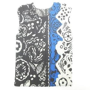 18SS ノースリーブカットソー 和柄 3 黒系